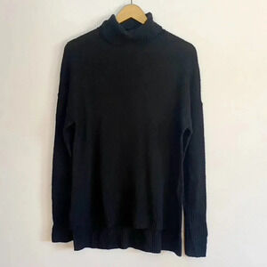 J. Crew Black Wool Blend Turtleneck Sweater